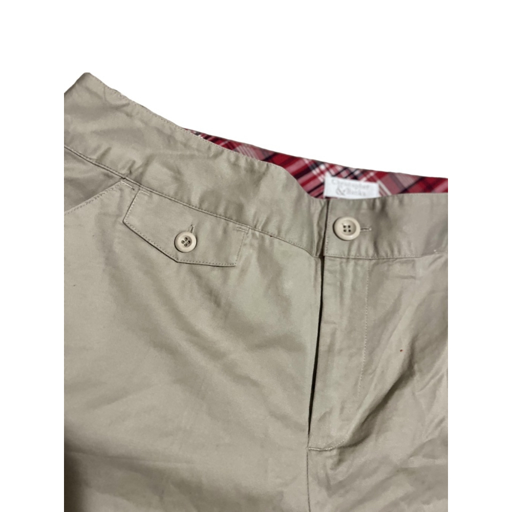 EUC Women's Christopher & Banks Beige Bermuda Shorts Size 14 - Picture 2 of 5